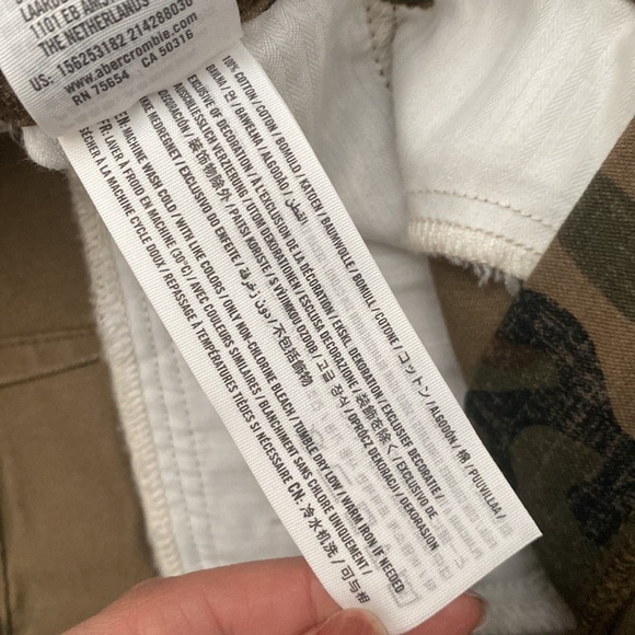 Y2K Vintage Inspired Abercrombie Camo Pants Size 28 Streetwear Cool Straight Leg - Picture 13 of 13